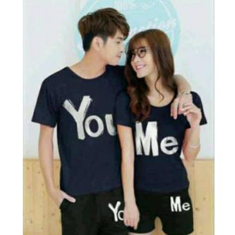 FASHION FLOWER-KAOS PASANGAN KAOS COUPLE BAJU COUPLE FASHION COUPLE KAOS COUPLE YOU ME-