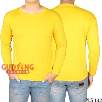 Review Gudang Fashion Baju Kaos  Polo  Panjang Pria Kuning  