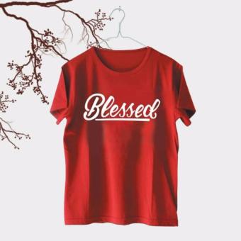 Iconic Design Tumblr Tee / T-shirt / Kaos Wanita Blessed - Red