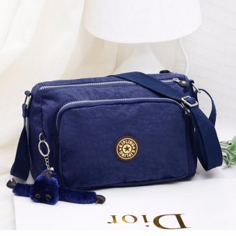 Canvas Shoulder Bag Women's Crossbody Bag Travelling Bag(blue) - intl