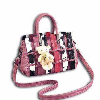 ... Handbag Source · Vicria Tas Branded Wanita Korean High Quality With Bear DARKPINK