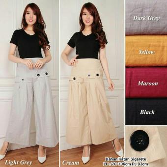 168 Collection Celana Kulot J Lo Long Pant-Cream