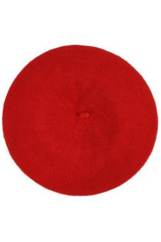 LALANG Women Beret Cap Vintage Solid Color Beanie Hat Classic Berets Red