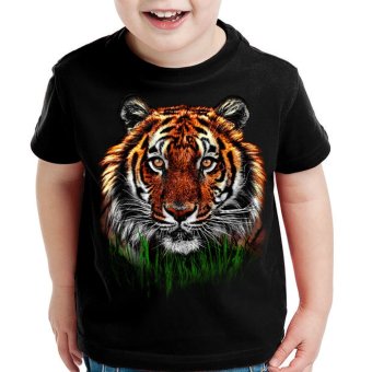 Bawara -T-Shirt Anak Pria - Harimau - Hitam
