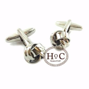 Houseofcuff Cufflink Cufflinks Manset Kancing Kemeja French Cuff KNOT SILVER CUFFLINKS
