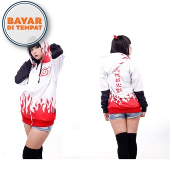Jaket Sweater Hoodie Zipper Konoha Yondaime Anime Naruto (JA NRT 79) Best Seller -