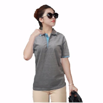 Jfashion Kaos Polo Tangan Pendek Wanita Basic Simpel Elegan
