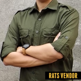 Download Kemeja Outdoor / Lapangan / Gunung / PDL Lengan Panjang Hijau Army | Katalog Produk Murah ...