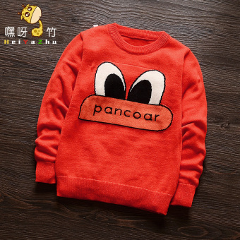 Korea Fashion Style Baru Pullover Anak Kecil Anak Laki-laki Sweter (6BY155 Oranye)