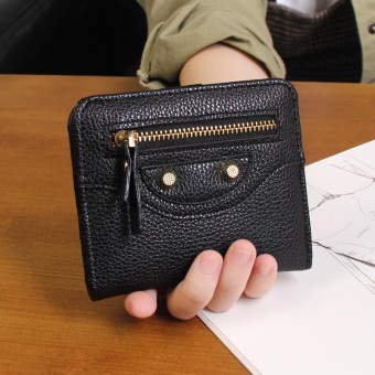 Korea Fashion Style perempuan bagian tipis siswa dompet wanita wanita kecil dompet (Hitam)