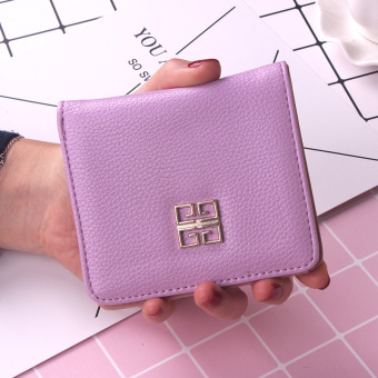 Korea Fashion Style siswa perempuan Mini dompet kecil wallet (Ungu muda)
