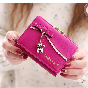 Model baru dompet kecil wanita model pendek murid Gaya Korea sangat tipis Imut Mini Gaya Barat