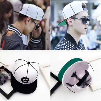 Korea Fashion Style Pelindung Terik Matahari Topi Topi (Putih Besar g)