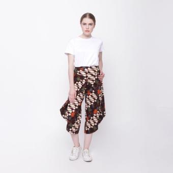 LEMONE Cullote Pants/ Celana Kulot Wanita/ Batik - Coklat
