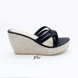 Gambar Produk Moya Sepatu Wanita Wedges Strappy CY08 - Hitam Lengkap