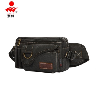 Multifungsi Tas Bahu Dengan Satu Tali Messenger Tas Pria Tas Pinggang (Hitam )