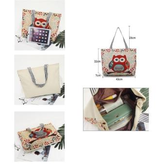Bandingkan Toko Owl Canvas Tote Bag Wanita Totebag harga baru - Hanya Rp53.460