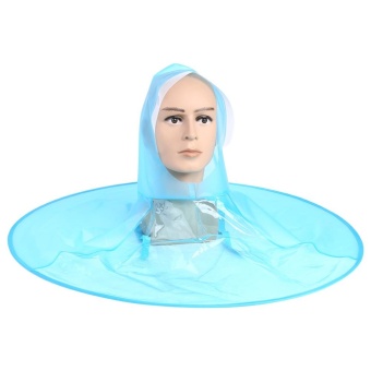 Portable Foldable Rain Coat Umbrella Hat Hands Free for ChildrenOutdoor Activity(Light Blue L)