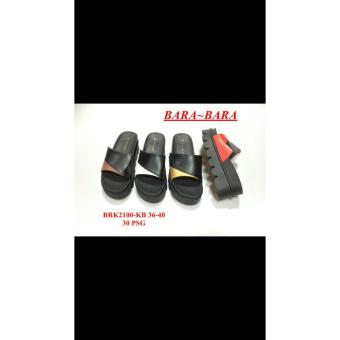 sandal sendal sepatu wedges wanita cewe karet jelly hitam sandal sendal sepatu wedges wanita cewe karet jelly hitam