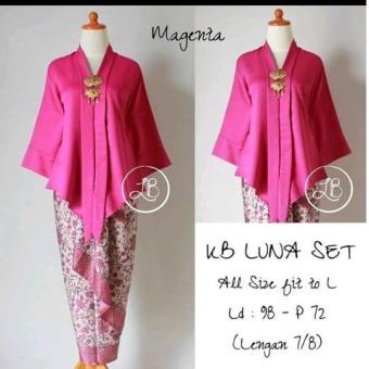Setelan baju batik kebaya wanita/ kebaya modern kebaya kutu baru floy & rok lilit terbaru