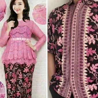 Fitur Setelan Couple Baju Batik Kebaya Modern Brukat Renda Furing