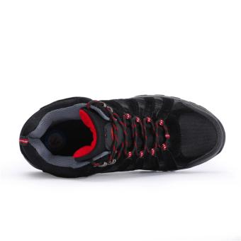 Bandingkan Toko SNTA Sepatu Hiking/Gunung Semi Waterproof Sepatu Outdoor 476 Hitam Merah harga baru
