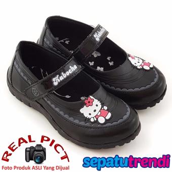 TrendiShoes Sepatu Sekolah Anak Perempuan Cantik KB021 - Hitam