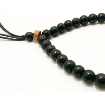 VeE Gelang Tasbih Terapi Kesehatan Batu Giok Hitam Dim 6mm - Tasbih 33 Butir
