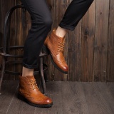Yozo Pria Sepatu Bot Tinggi Top Retro Brogues BOOT BOOT Kulit Asli Nyaman Tren Pria Quality Sepatu-Intl Januari 2019 - 2 Yozo Pria Sepatu Bot Tinggi Top Retro Brogues BOOT BOOT Kulit Asli Nyaman Tren Pria Quality Sepatu-Intl - 2