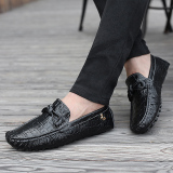 Yuzi Pria Kulit Asli Sepatu Tergelincir Hitam Sepatu Kulit Asli Pantofel Pria Moccasins Sepatu Januari 2019 - 5 Yuzi Pria Kulit Asli Sepatu Tergelincir Hitam Sepatu Kulit Asli Pantofel Pria Moccasins Sepatu - 5