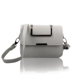 ZeeBee Megumi Metal Satchel Sling Bag / Tas Selempang / Tas Fashion Wanita - Grey