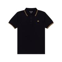 Screamous Polo Shirt CROWN LINE GOLD BLACK - Baju Polo Pria