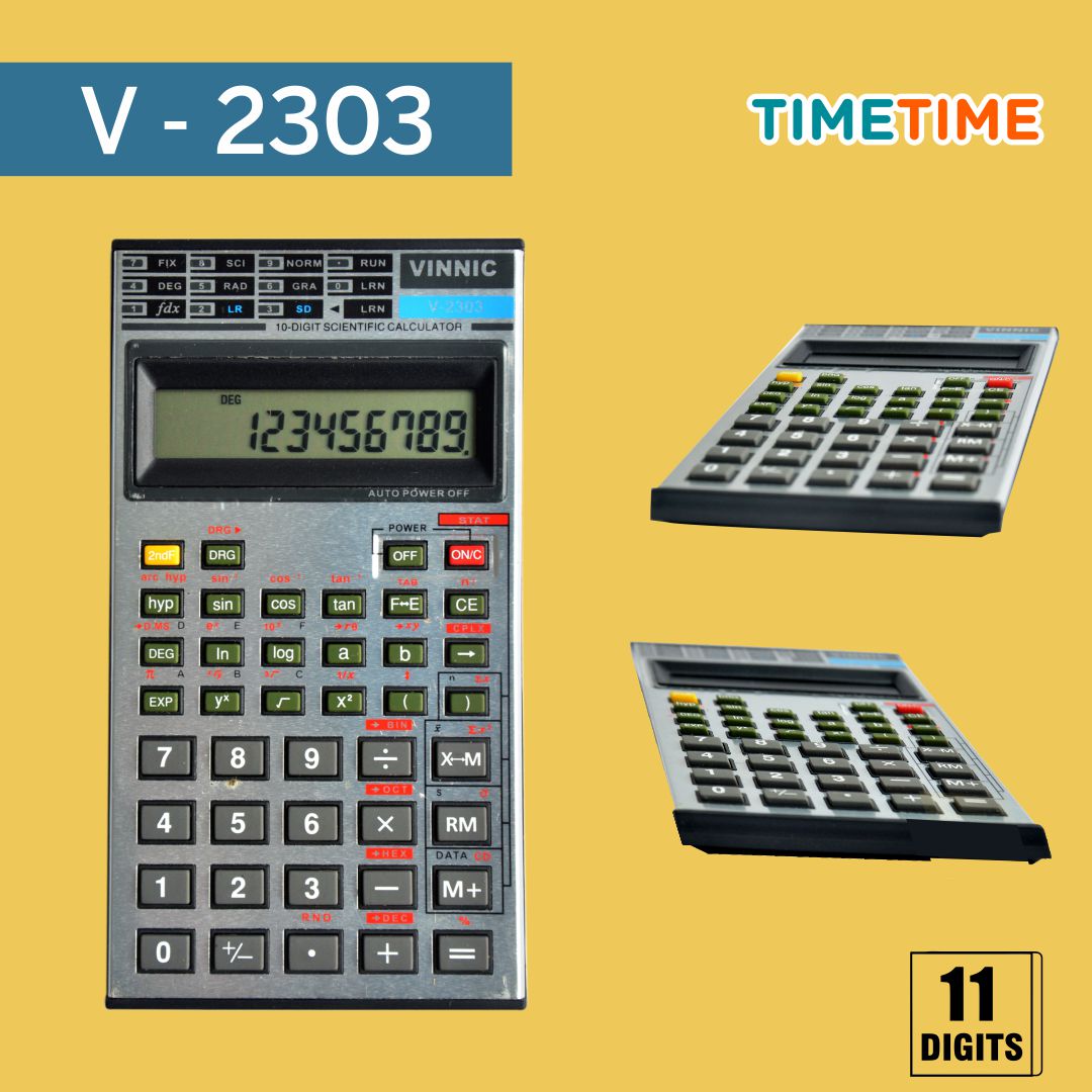 Kalkulator Sekolah Scientific Vinnic 2303 Calculator Ilmiah Ujian Sin Cos Tan kalkulator 11 digits