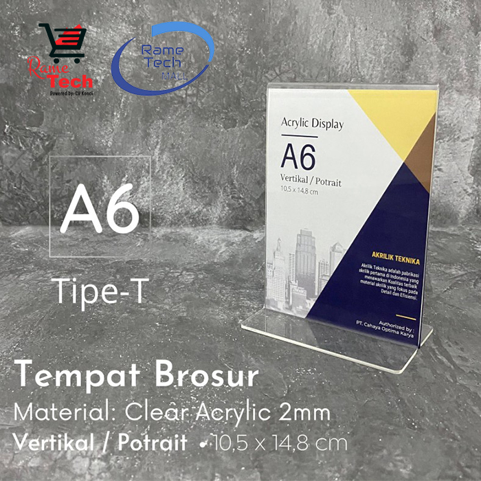 Stand Brosur Holder Akrilik Tipe T Series