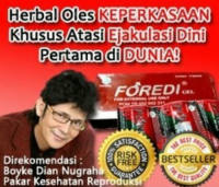 Foredi Gel Original Asli harga 1 Sachet Dr Boyke Obat Kuat Oles Sex Pria Herbal Aman Tahan Lama