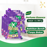 [Paket isi 6] Rinso Molto Anti Noda Detergen Bubuk Perfume Essence 380gr