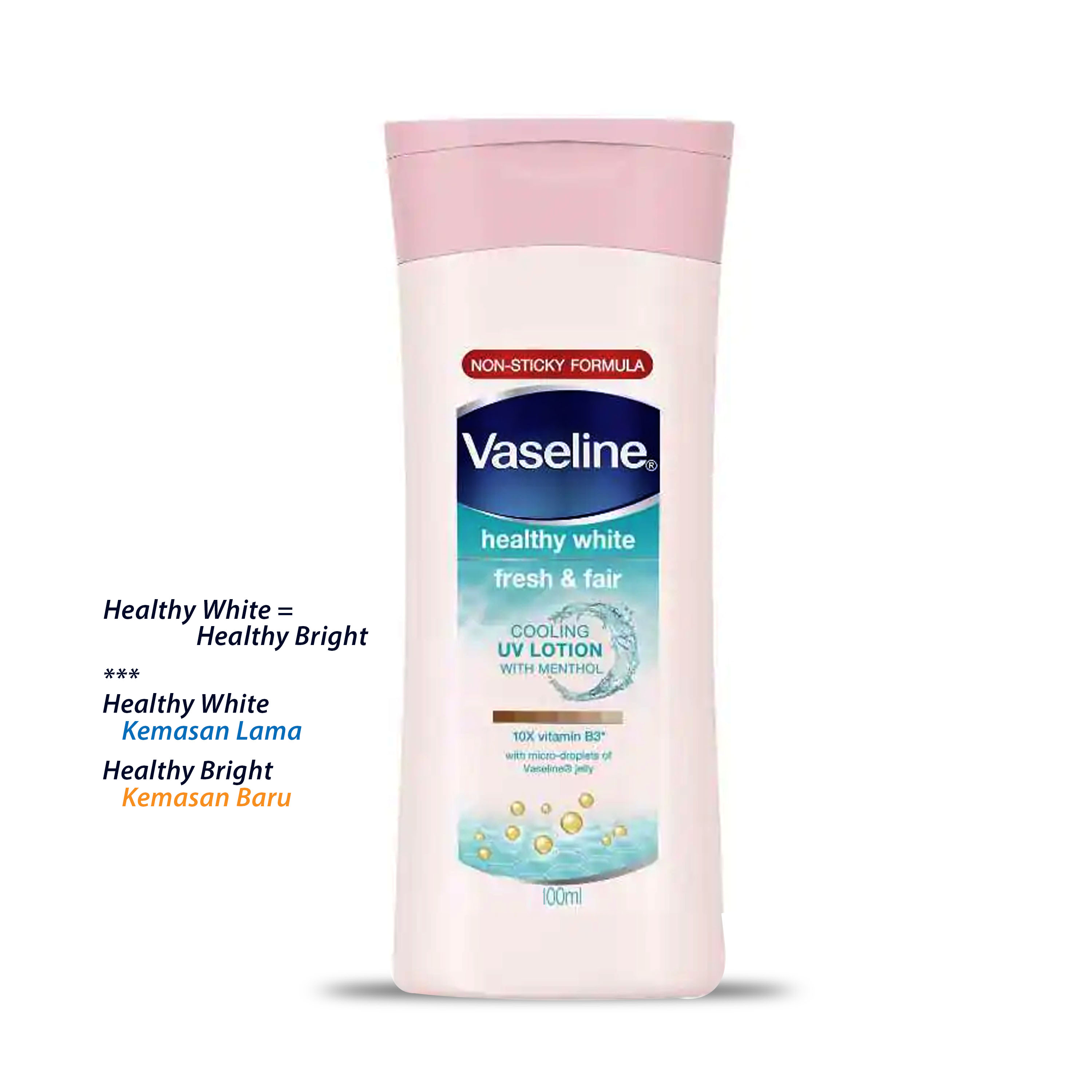 Vaseline Healthy White / Healthy Bright Fresh and Fair Cooling UV Lotion 100 ml / 200 ml- Body Lotion