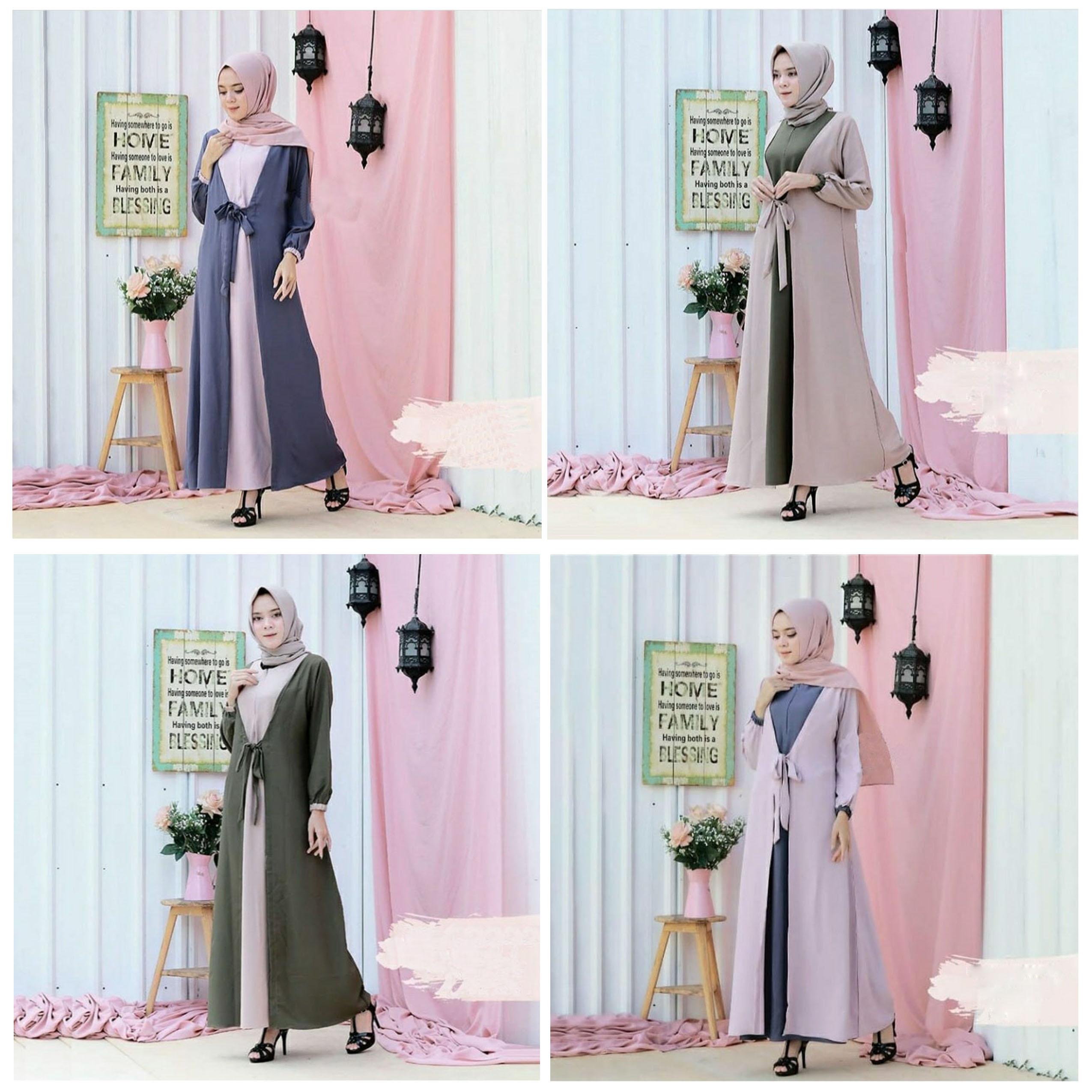 Baju Muslim Modern Gamis Nowela Maxi Dress Wallycrepe Trendy Modern Wanita Baju Panjang Polos Muslim Gaun Kerja Dress Pesta Murah Terbaru Maxi Muslimah Termurah Pakaian Modis Baju Panjang Simple Casual Elegant 2019
