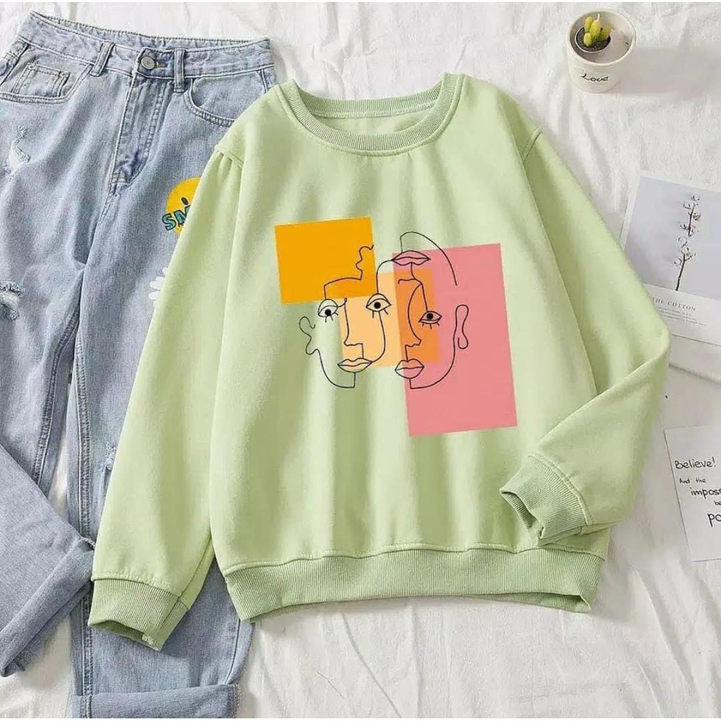 Baju hot sale sweater crop