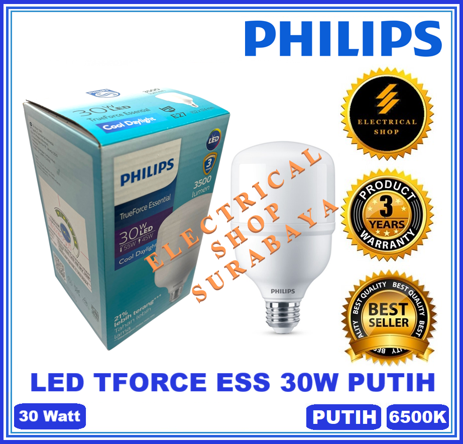 PHILIPS LAMPU LED TRUEFORCE 18W 20W 22W 25W 30W 35W 40W 45W CORE 27W 18 20 22 25 27 30 35 40 45 W WATT PUTIH (GARANSI & HARGA GROSIR) TFORCE KAPSUL JUMBO ESS ESSENTIAL GARANSI RESMI ORIGINAL