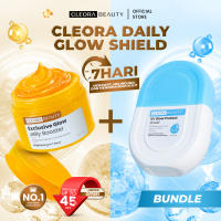 [COMBO HEMAT] Cleora Bright & Protect – Skincare Wajah  Exclusive Glow Jelly Booster Moisturizer & UV Glow Protect Shield Sunscreen Whitening Mencerahkan Melembabkan Melindungi Dari Sinar Matahari UVA UVB Sunblock Sun Screen- Brightening Day Cream Wanita