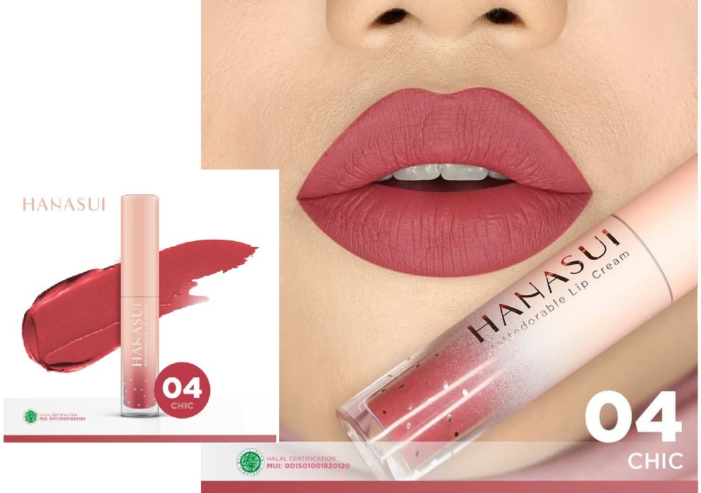 BPOM Hanasui Velvet Matte Mattedorable Lipstick Liquid Lip Cream Double Moisturizing Pigmented No...