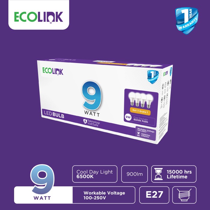 (PAKET 3 GRATIS 1) Lampu PHILIPS LED Essential 5W 7W 9W 11W Putih - Bohlam LED Multipack 5 7 9 11 W Watt