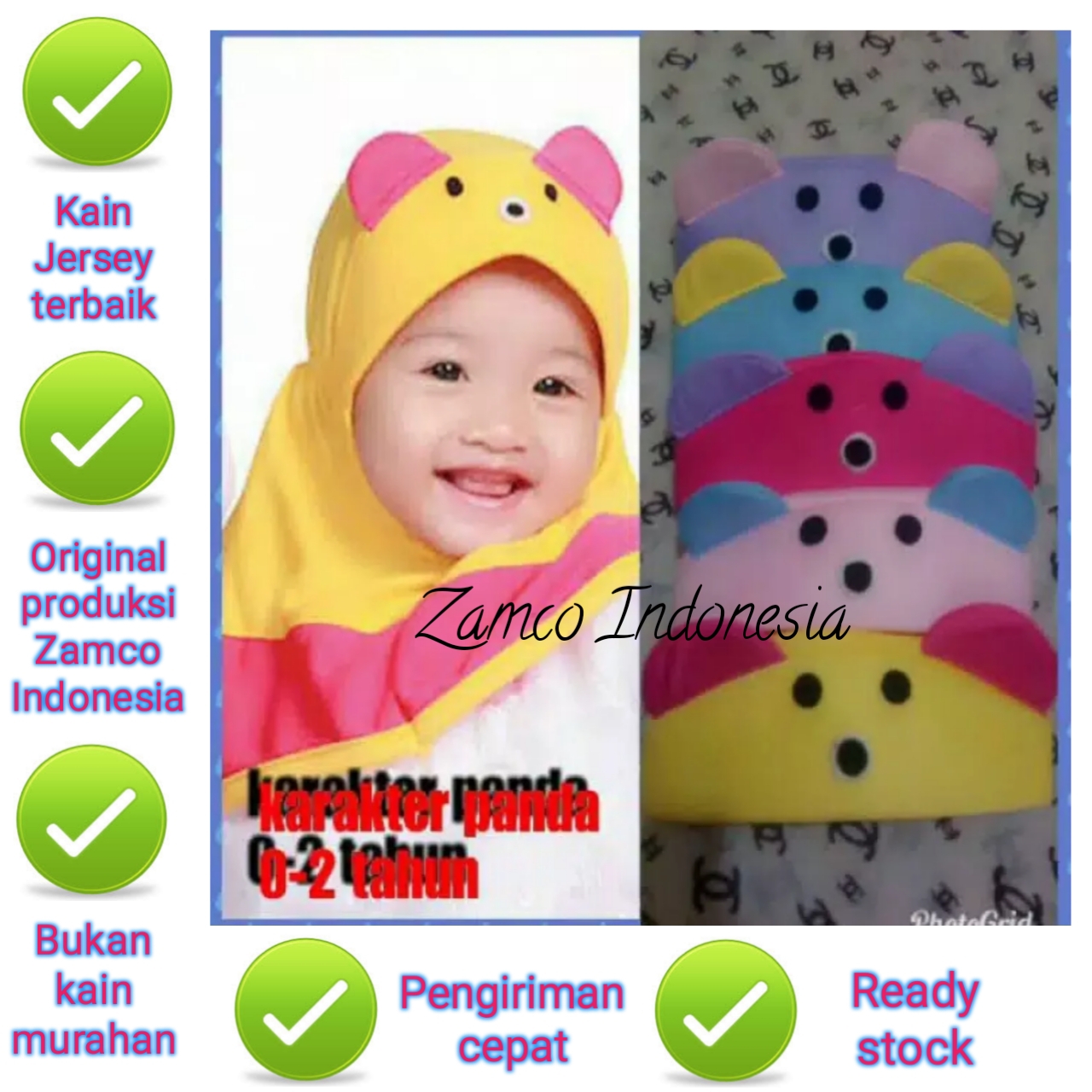 Kerudung anak 0-3 th ZI 003 kerudung anak 0-3 th zi 003