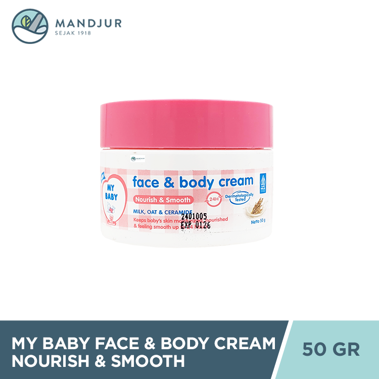 My Baby Face & Body Cream Nourish & Smooth 50 Gr - Melindungi Kulit dari Iritasi