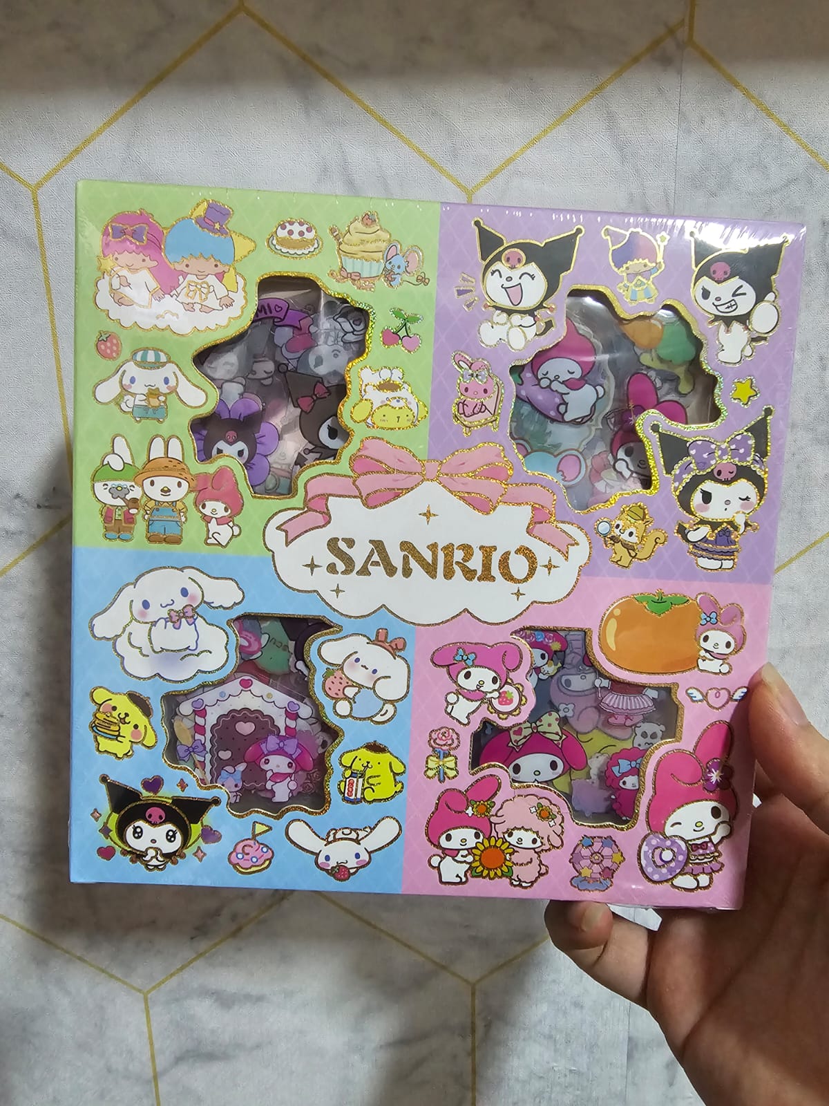 Stiker Viral 100 Lembar Stiker Motif MOMO Rainbow Kartun Korea Lucu Anti Air Dekorasi DIY-LARIS99