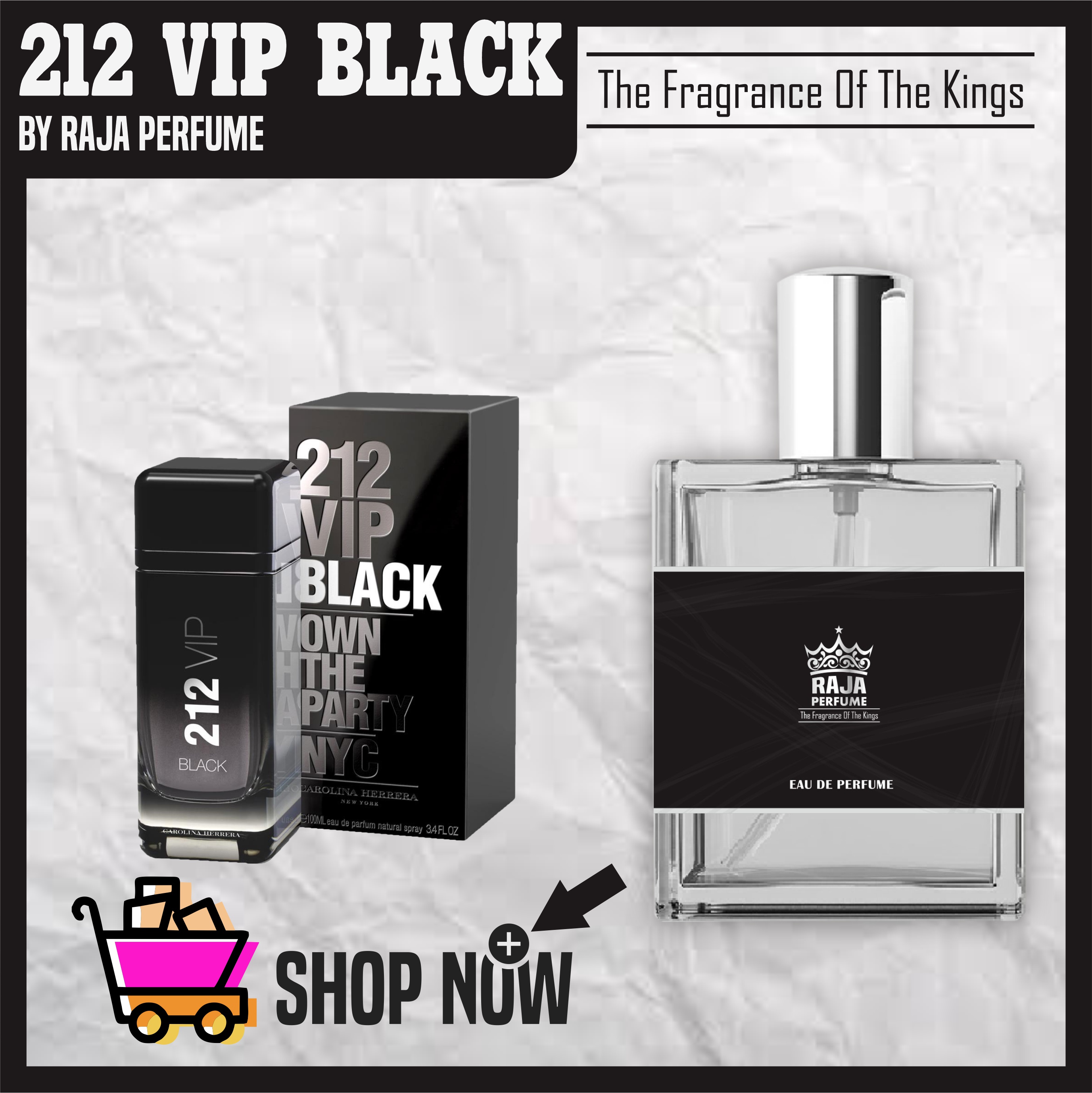 Parfum Pria Disukai Wanita Wangi Tahan Lama Seharian Aroma 212 Vip Black/ Minyak Wangi / Farpum P...