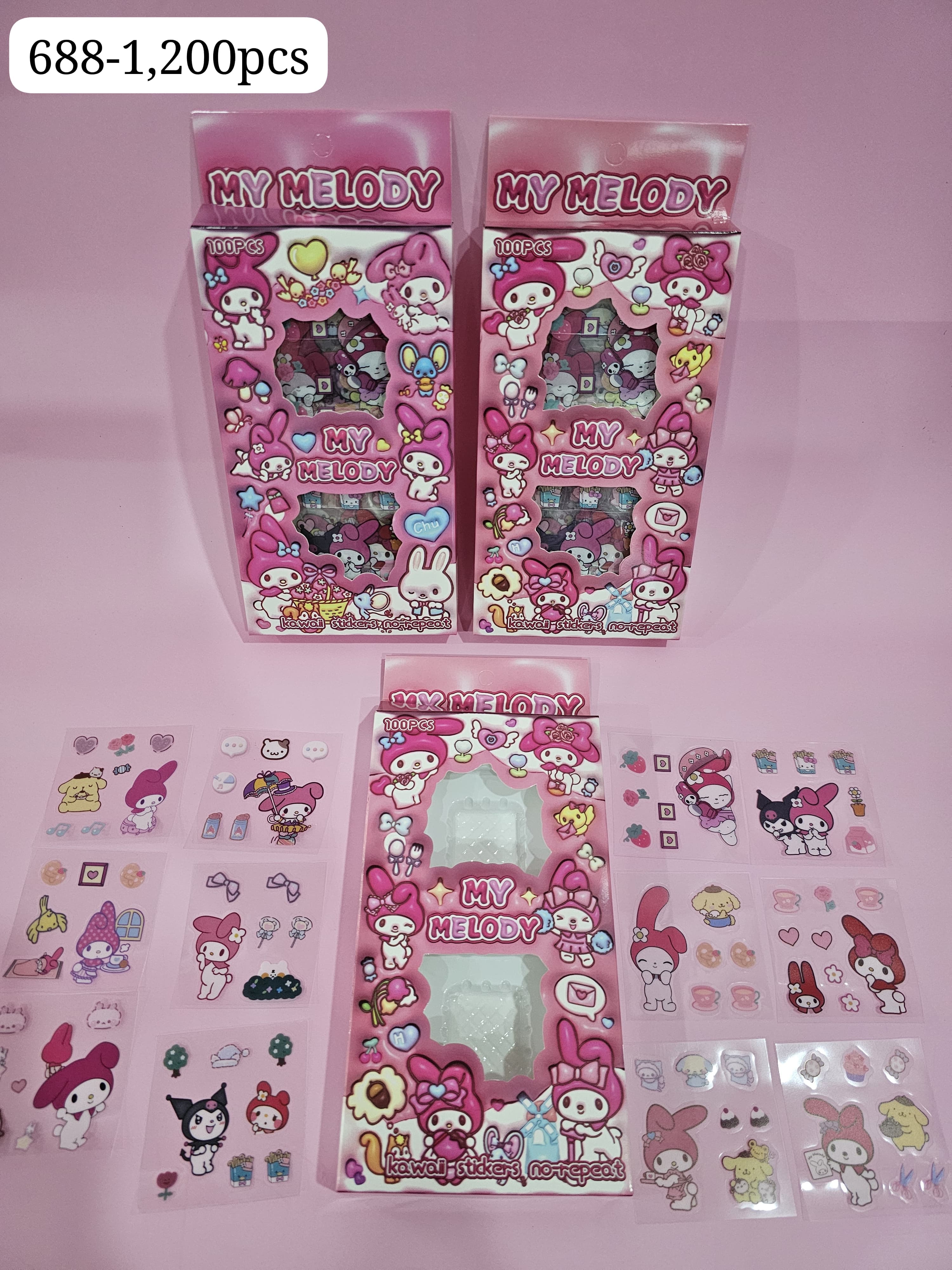 Stiker 2D 100 Lembar Sticker Momo Kartun Korea Lucu Anti Air Dekorasi Scrapbook CA-222