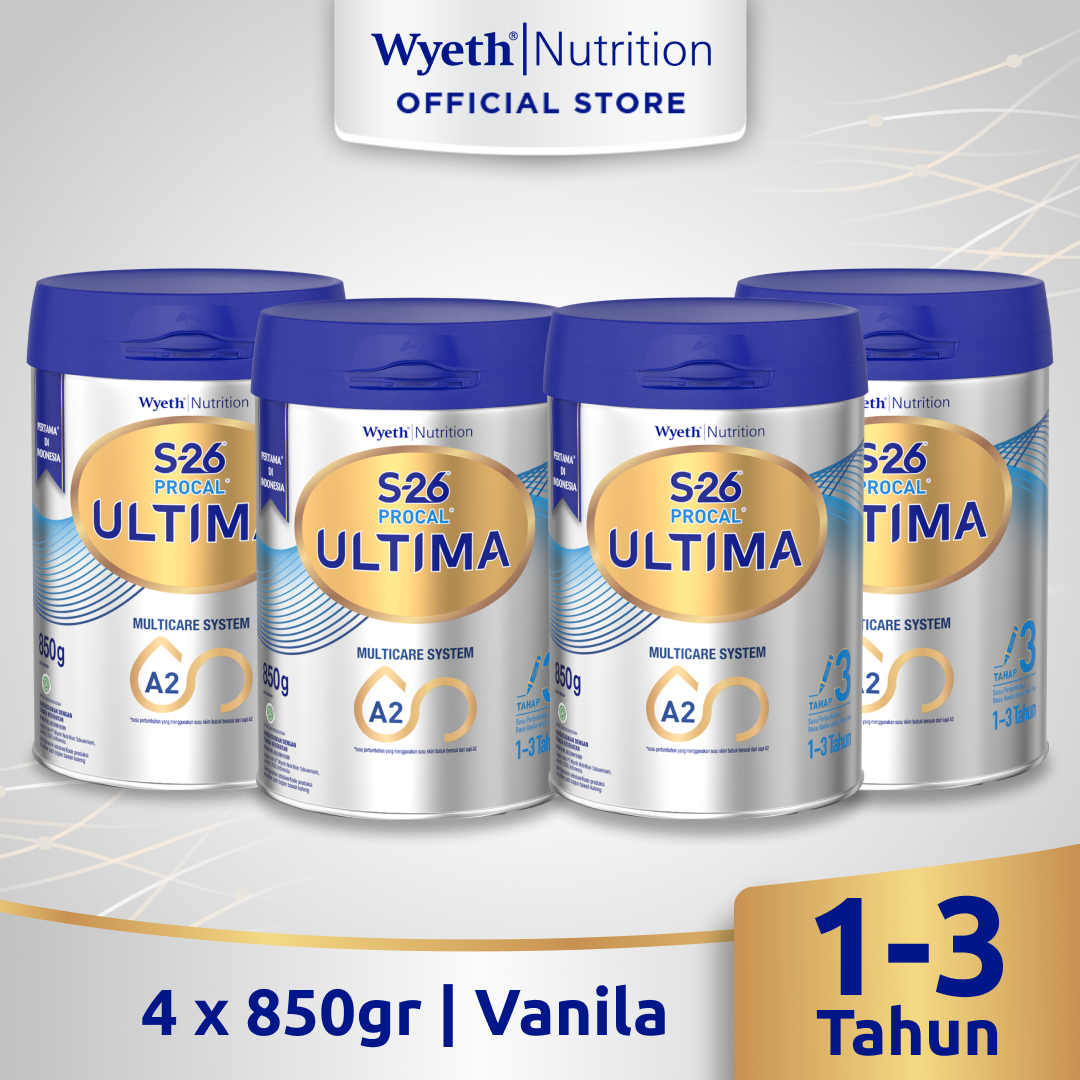 [Paket isi 4] S-26 Procal Ultima Multicare System Susu Anak 1-3 Tahun Vanila 850gr