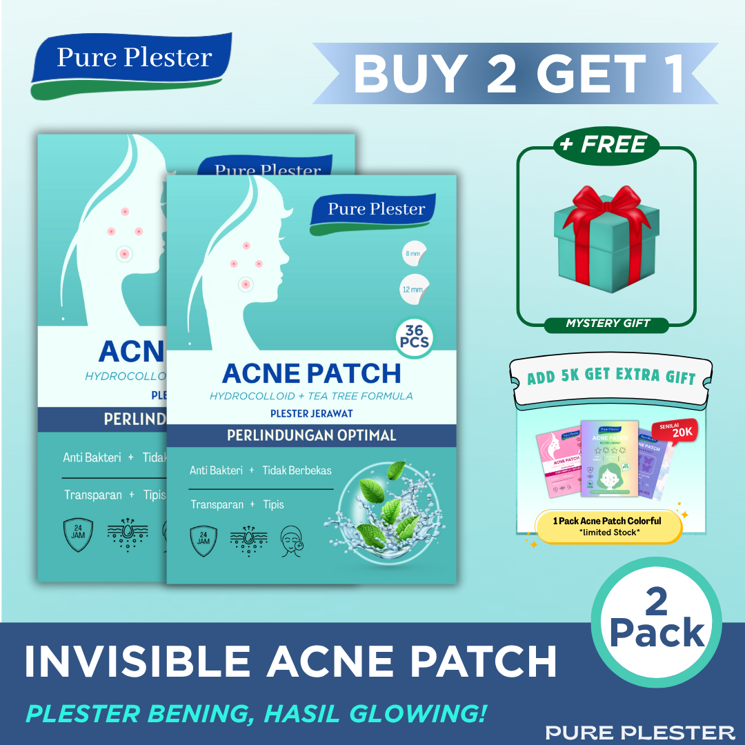 Paket 72 Pcs Acne Patch Tipis Tranparan - Sticker Penghilang Jerawat Super Plaster with Salicycid...